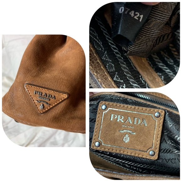 SOLD! PRADA couture VelvetySoft Leather Tote Purse - Picture 10 of 16